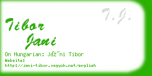 tibor jani business card